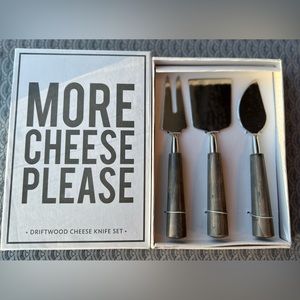 Driftwood cheese knife set of  three. Get ready for football parties!